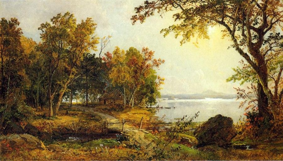 Jasper Francis Cropsey A Cabin on Greenwood Lake